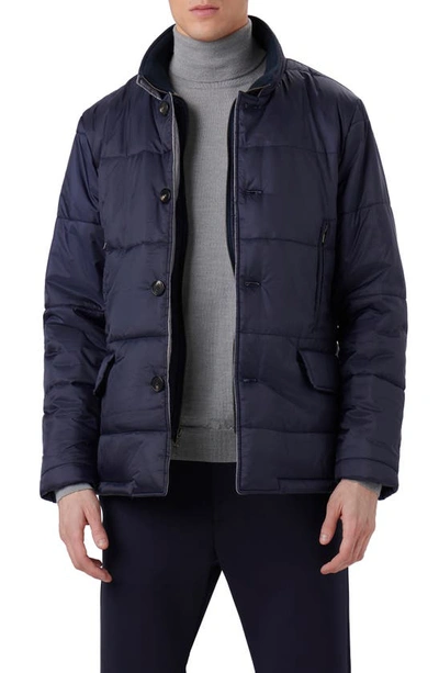 Bugatchi Water Repellent Quilted Jacket In Navy