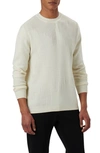 Bugatchi Merino Wool Blend Crewneck Sweater In Chalk