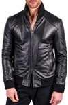 COMSTOCK & CO. COMSTOCK & CO. DREAMER WIND RESISTANT LAMBSKIN LEATHER JACKET
