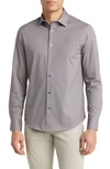 Bugatchi James Ooohcotton® Geometric Print Button-up Shirt In Desert