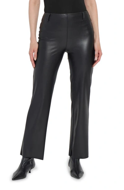 Lyssé Flare Faux Leather Pants In Black