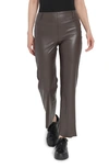 Lyssé Flare Faux Leather Pants In Rch Cocoa