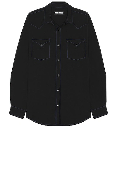 Double Rainbouu 衬衫 – 黑色撞色 In Black Contrast