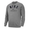 Nike Men's Baseball Crew-neck Sweatshirt In Grey