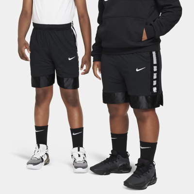 Nike Dri-fit Elite 23 Big Kids' (boys') Basketball Shorts (extended Size) In Black