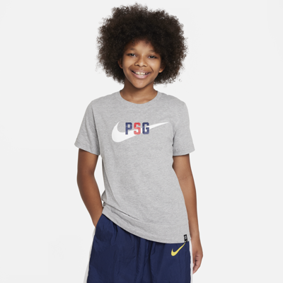 Nike Kids' Paris Saint-germain Swoosh  Unisex T-shirt In Grey