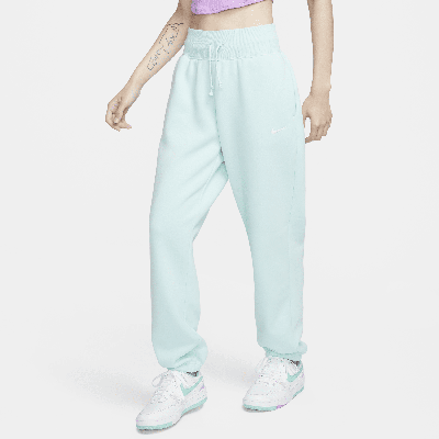 Nike Women's  Sportswear Phoenix Fleece High-waisted Oversized Sweatpants In Jade Ice/sail