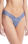 Hanky Panky Print Lace Low Rise Thong In Sea You