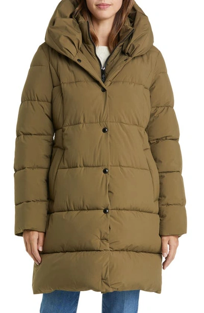 Sam Edelman Hooded Puffer Coat In Green