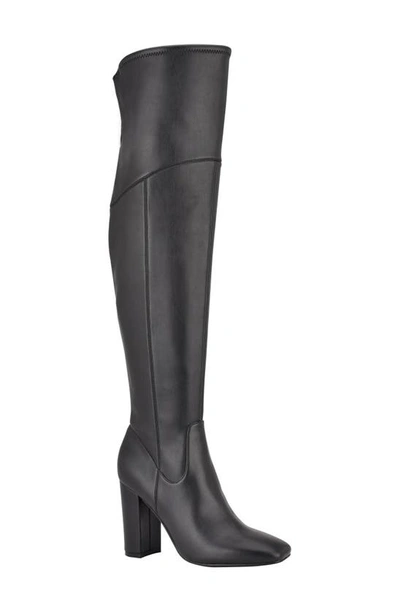 Guess Mireya Over The Knee Boot In Black Manmade