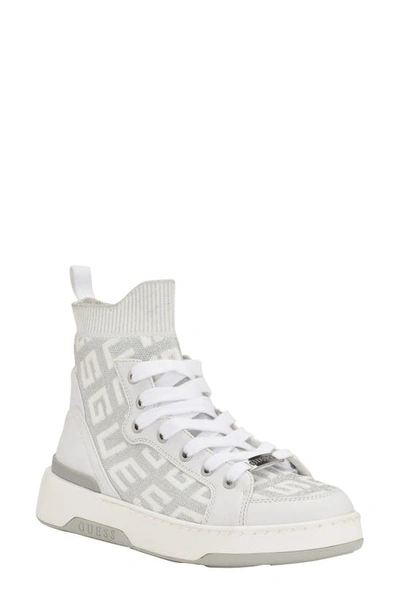 Guess Mannen High Top Sneaker In White