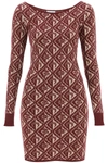 Marine Serre Moon Diamant Jacquard Wool-blend Minidress