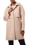 Bernardo Rain Coat With Removable Hood In Ash