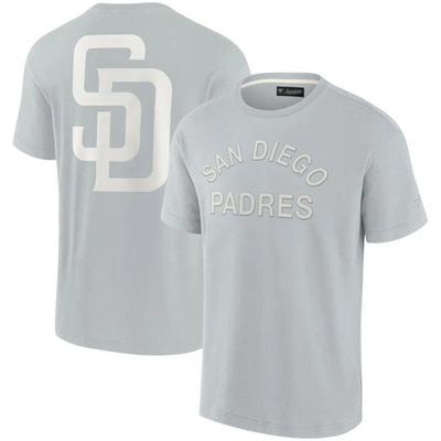 Fanatics Signature Unisex  Gray San Diego Padres Super Soft Short Sleeve T-shirt