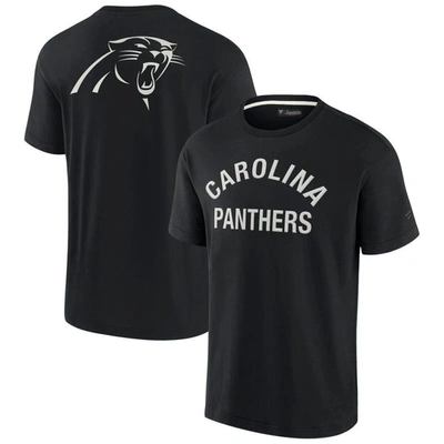 Fanatics Signature Unisex  Black Carolina Panthers Super Soft Short Sleeve T-shirt