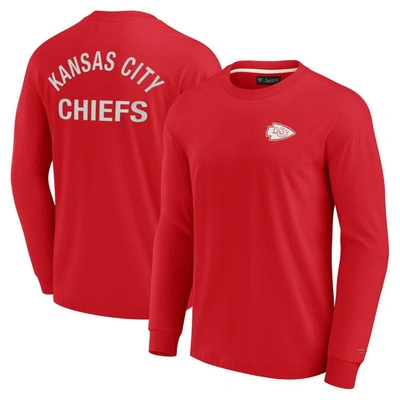 Fanatics Signature Unisex  Red Kansas City Chiefs Super Soft Long Sleeve T-shirt