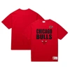 Mitchell & Ness Men's  Red Distressed Chicago Bulls Hardwood Classics Legendary Slub T-shirt In Red