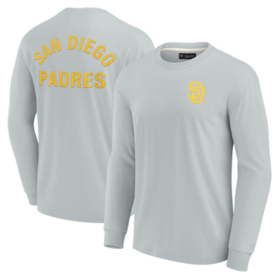 Fanatics Signature Unisex  Gray San Diego Padres Super Soft Long Sleeve T-shirt