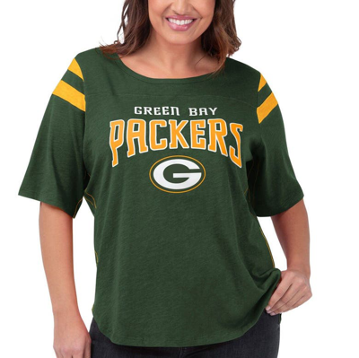 G-iii 4her By Carl Banks Green Green Bay Packers Plus Size Linebacker T-shirt