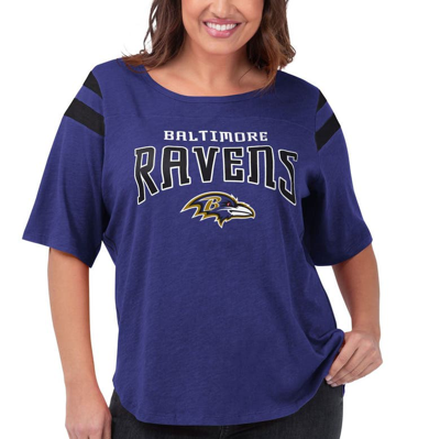 G-iii 4her By Carl Banks Purple Baltimore Ravens Plus Size Linebacker T-shirt