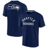 FANATICS SIGNATURE UNISEX FANATICS SIGNATURE NAVY SEATTLE SEAHAWKS ELEMENTS SUPER SOFT SHORT SLEEVE T-SHIRT