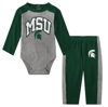 OUTERSTUFF INFANT GREEN MICHIGAN STATE SPARTANS ROOKIE OF THE YEAR LONG SLEEVE BODYSUIT AND PANTS SET