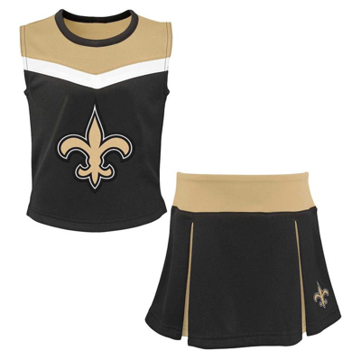 Outerstuff Kids' Girls Youth Black New Orleans Saints Spirit Two-piece Cheerleader Set