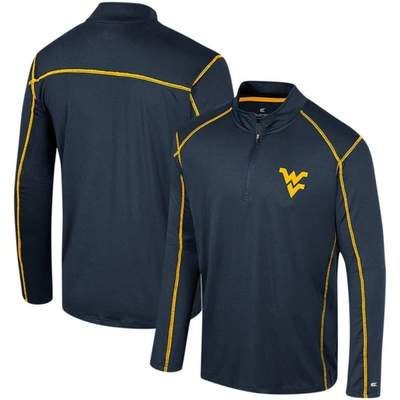 Colosseum Navy West Virginia Mountaineers Cameron Quarter-zip Windshirt