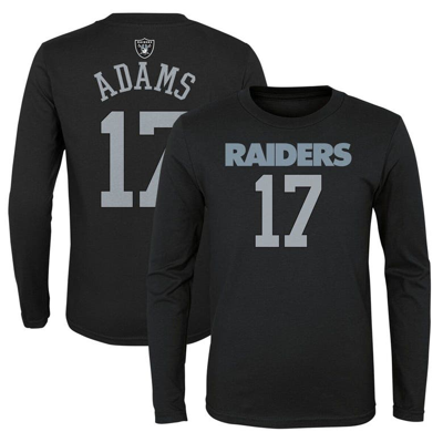 Outerstuff Kids' Big Boys Davante Adams Black Las Vegas Raiders Mainliner Player Name And Number Long Sleeve T-shirt