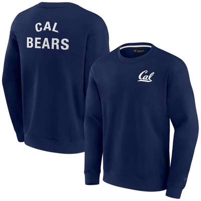 Fanatics Signature Unisex  Navy Cal Bears Super Soft Pullover Crew Sweatshirt