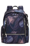 Tumi Celina Backpack In Navy Liquid Print