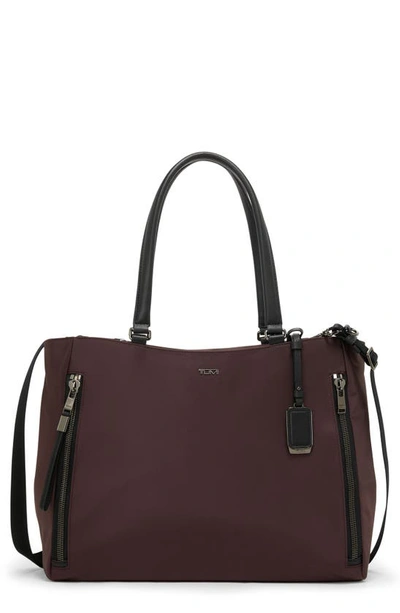 Tumi Large Valetta Tote In Deep Plum