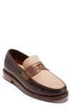 Cole Haan Men's American Classics Colorblocked Leather Penny Loafers In Dark Chocolate-oat-mesquite