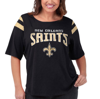 G-iii 4her By Carl Banks Black New Orleans Saints Plus Size Linebacker T-shirt In Black