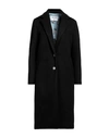 Front Street 8 Woman Coat Black Size 8 Wool, Polyester