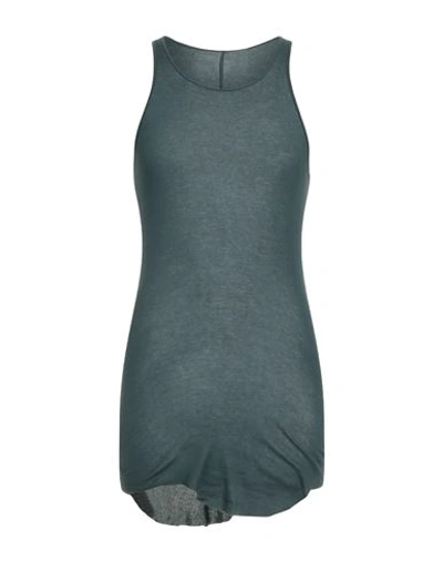 Rick Owens Man Tank Top Military Green Size S Cotton In Green