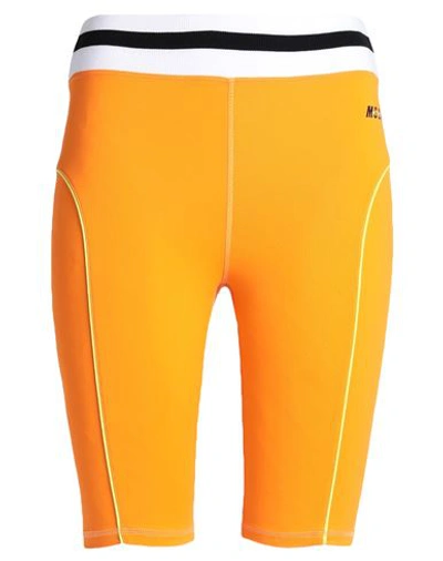 Msgm Woman Leggings Orange Size Xs Polyamide, Elastane