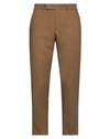 Pt Torino Man Pants Camel Size 38 Virgin Wool, Mohair Wool In Beige