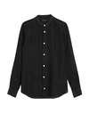 Mastricamiciai Man Shirt Black Size 15 Linen