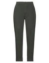Berwich Woman Pants Military Green Size 4 Cotton, Elastane In Green