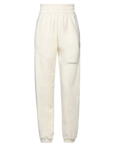 Hinnominate Woman Pants Cream Size S Cotton In White