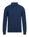 Drumohr Man Sweater Blue Size 48 Cotton