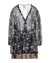 Semicouture Woman Mini Dress Navy Size 6 Polyester In Blue