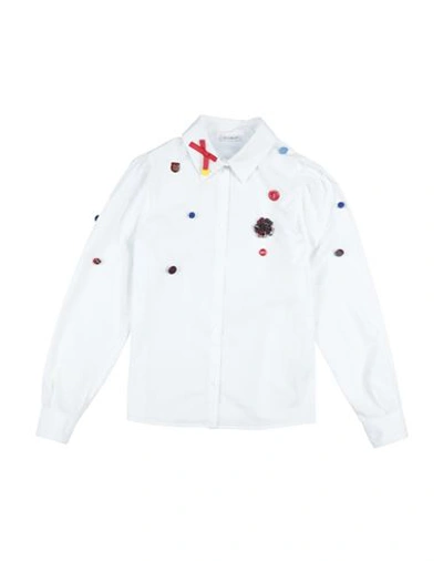 Dolce & Gabbana Babies'  Toddler Girl Shirt White Size 7 Cotton, Polyester, Virgin Wool, Polyamide, Aluminum