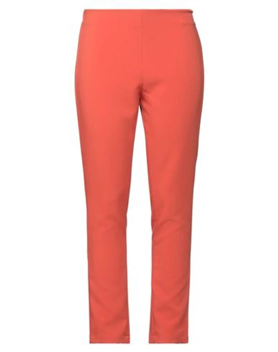 Niū Woman Pants Orange Size M Polyester, Viscose, Elastane