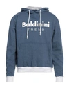 Baldinini Man Sweatshirt Slate Blue Size Xxl Cotton