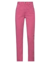 Alberta Ferretti Woman Jeans Magenta Size 4 Cotton, Elastane