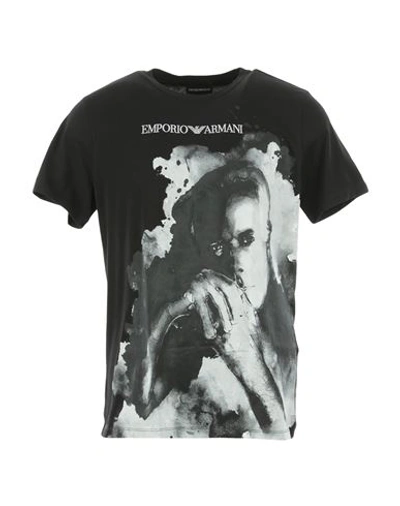 Emporio Armani Man T-shirt Black Size M Cotton