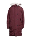 Rag & Bone Faux Fur-trimmed Shell Hooded Down Coat In Red