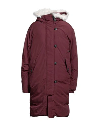 Rag & Bone Faux Fur-trimmed Shell Hooded Down Coat In Plum